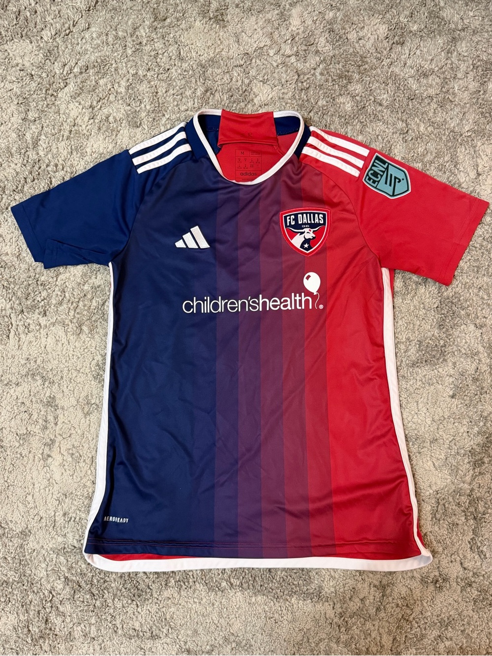 Adidas FC Dallas 24/25 Home Jersey Men’s M MLS AEROREADY Children’s Health